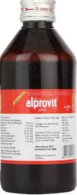 Alprovit Plus Bottle Of 200ml Syrup