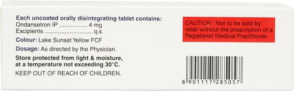 Emeset Md 4mg Strip Of 10 Tablets