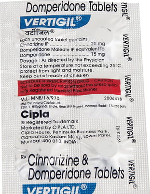 Vertigil Strip Of 6 Tablets