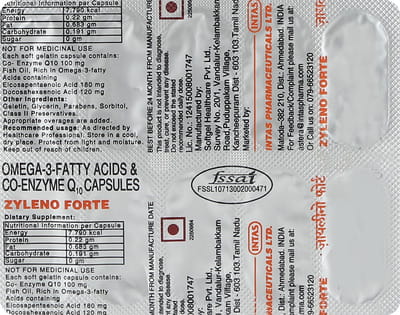 Zyleno Forte Strip Of 10 Capsules