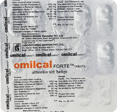 Omilcal Forte Strip Of 15 Tablets