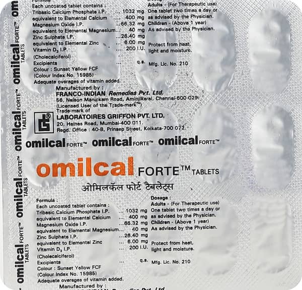 Omilcal Forte Strip Of 15 Tablets