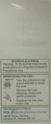 Zaha Bottle Of 3ml Eye Drops