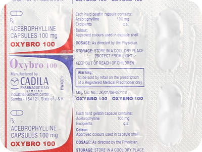 Oxybro 100mg Strip Of 10 Capsules