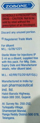 Zobone 4mg Dry Vial Of 1 Powder For Injection