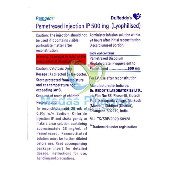 Pemgem 500Mg Injection