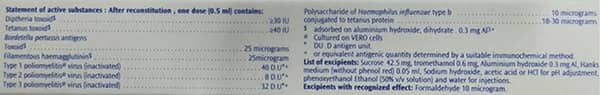 Pentaxim Vial Of 0.5ml Vaccine