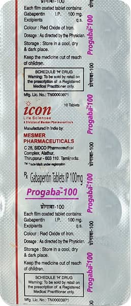 Progaba 100Mg Strip Of 10 Tablets