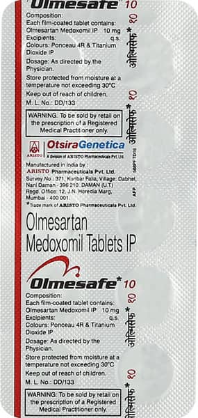 Olmesafe 10Mg Strip Of 10 Tablets
