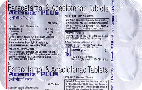 Acemiz Plus Strip Of 10 Tablets