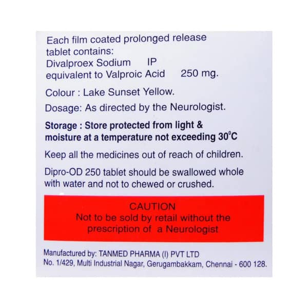 Dipro Od 250Mg Strip Of 10 Tablets