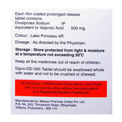 Dipro Od 500mg Strip Of 10 Tablets