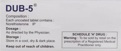 Dub 5mg Strip Of 10 Tablets