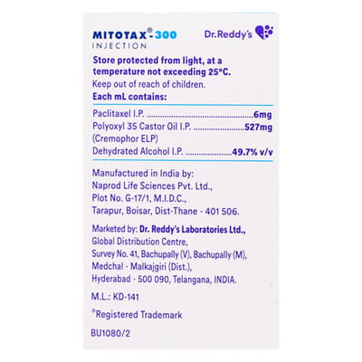 Mitotax 300mg Bottle Of 50ml Injection