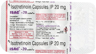 Isac 20mg Strip Of 10 Capsules