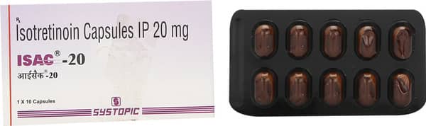 Isac 20Mg Strip Of 10 Capsules