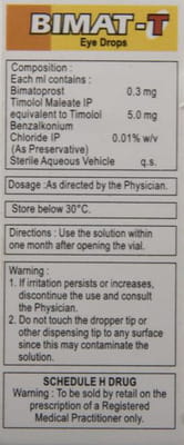 Bimat T Bottle Of 3ml Eye Drops