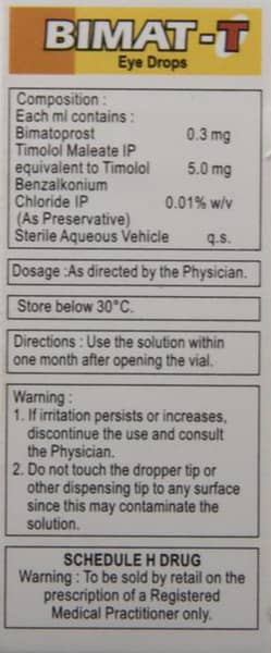 Bimat T Bottle Of 3ml Eye Drops