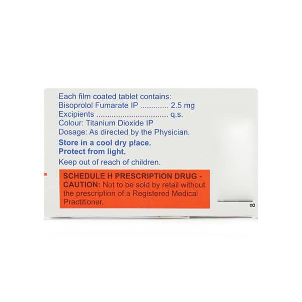 Bisocar 2.5Mg Strip Of 10 Tablets