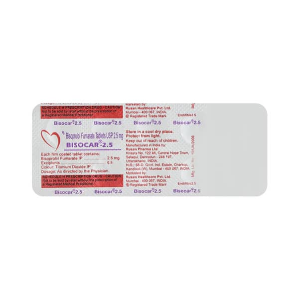 Bisocar 2.5Mg Strip Of 10 Tablets