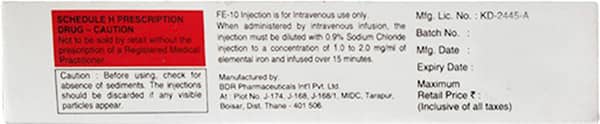 Fe 10 Ampoule Of 5Ml Injection