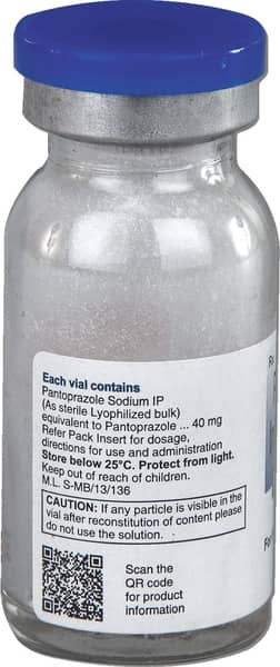Pantosec 40mg Dry Vial Of 1 Powder For Injection