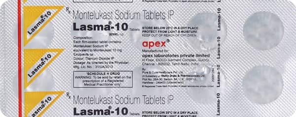 Lasma 10mg Strip Of 10 Tablets