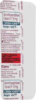 Cipzen Forte Strip Of 10 Tablets