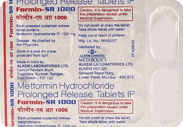 Formin Sr 1gm Strip Of 10 Tablets