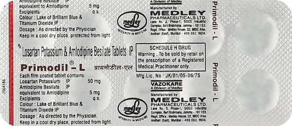 Primodil L Strip Of 10 Tablets