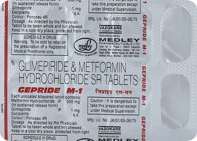Gepride M 1mg Strip Of 10 Tablets