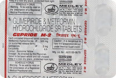 Gepride M 2mg Strip Of 10 Tablets