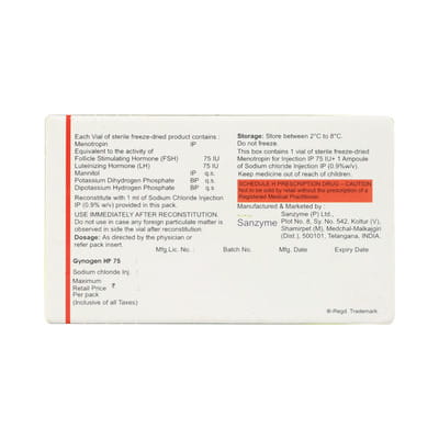 Gynogen 75iu Ampoule Of 1ml Solution For Injection
