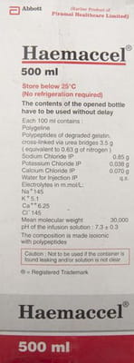 Haemaccel Bottle Of 500ml Solution For Infusion