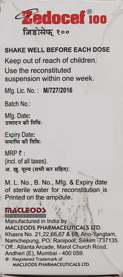 Zedocef 100mg Dry Suspension 30ml