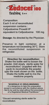 Zedocef 100mg Dry Suspension 30ml