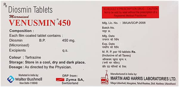 Venusmin 450mg Strip Of 10 Tablets