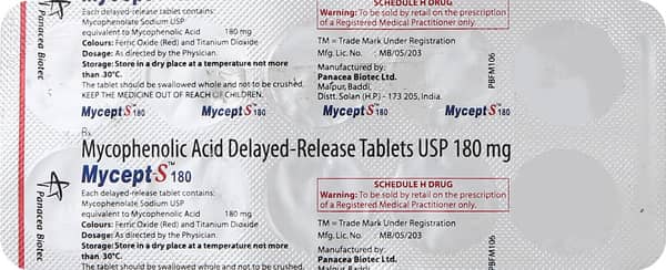 Mycept S 180mg Strip Of 10 Tablets