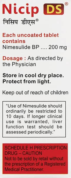 Nicip Ds 200mg Strip Of 10 Tablets