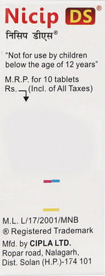 Nicip Ds 200mg Strip Of 10 Tablets