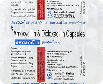 Amyclox Lb Strip Of 10 Capsules