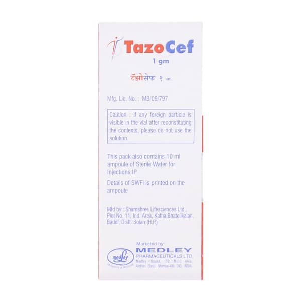 Tazocef 1Gm Injection