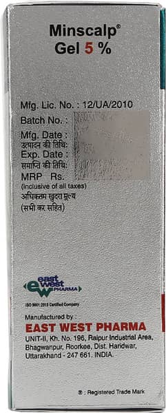 Minscalp 5% Tube Of 30gm Gel (Pack Of 2)