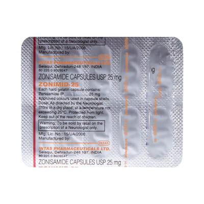 Zonimid 25mg Strip Of 10 Capsules