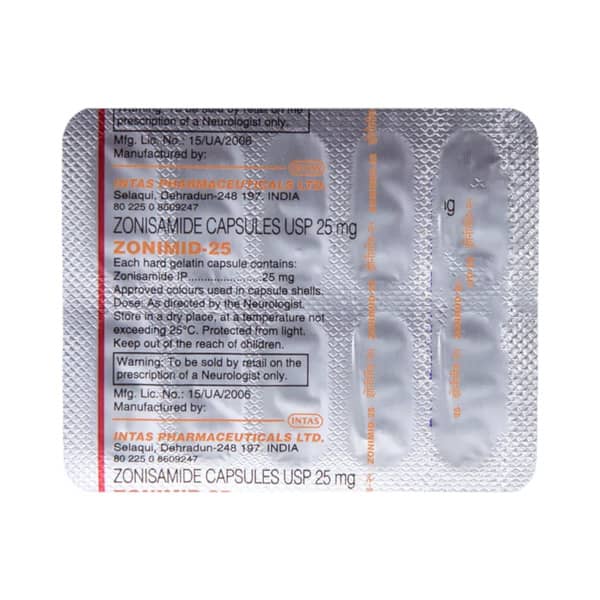 Zonimid 25mg Strip Of 10 Capsules
