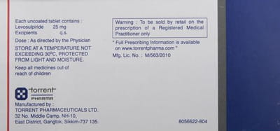 Levazeo 25mg Strip Of 10 Tablets