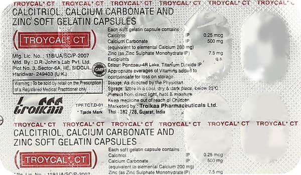 Troycal Ct Strip Of 10 Capsules