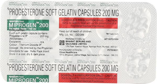 Miprogen 200mg Strip Of 10 Capsules