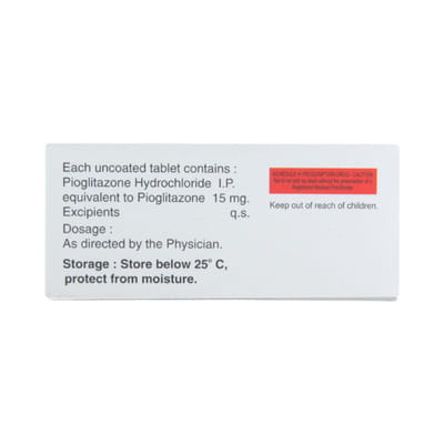 Pioglaz 15mg Strip Of 10 Tablets