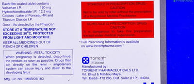 Valzaar H 160mg Strip Of 10 Tablets